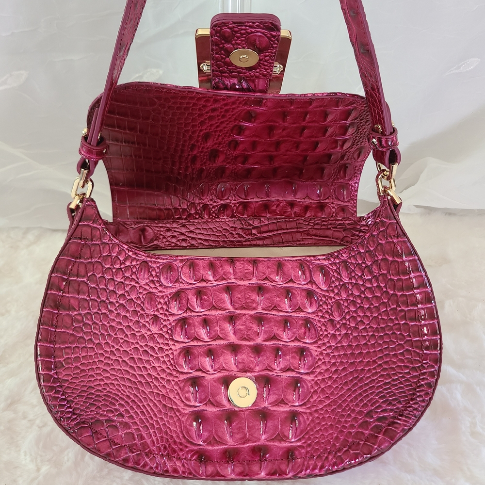 Brahmin Cynthia Shoulder Bag – Melbourne Croc Embossed Leather NWOT - Picture 9 of 9